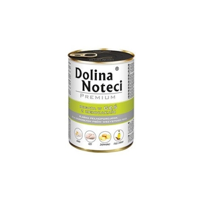 Karma mokra dla psa Dolina Noteci Premium Gęś ziemniak puszka 400g, 800g