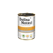 Karma mokra dla psa Dolina Noteci Premium bogata w kaczkę z dynią puszka 400g, 800g