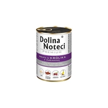 Karma mokra dla psa Dolina Noteci Premium bogata w królika z żurawiną 400g, 800g