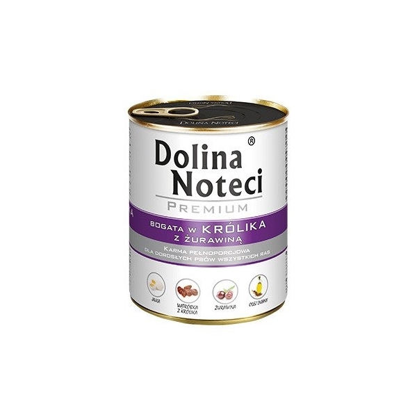 Karma mokra dla psa Dolina Noteci Premium bogata w królika 