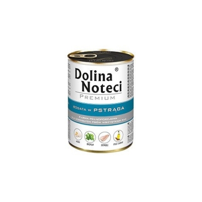 Karma mokra dla psa Dolina Noteci Premium bogata w Pstrąga 400g, 800g