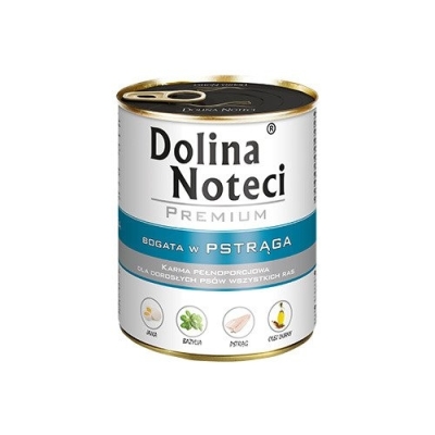 Karma mokra dla psa Dolina Noteci Premium bogata w Pstrąga 400g, 800g