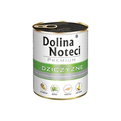 Karma mokra dla psa Dolina Noteci Premium bogata w Dziczyznę 400g, 800g