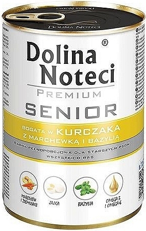 Karma mokra dla psa Dolina Noteci Premium bogata w Kurczaka z Marchewką puszka 400g