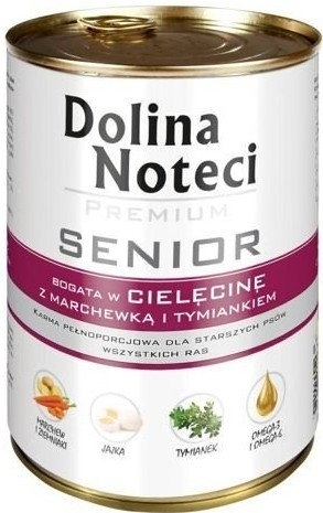 Karma mokra dla psa Dolina Noteci Premium bogata w Cielecine z Marchewką puszka 400g