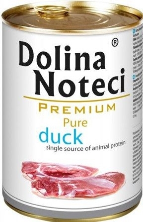 Karma mokra dla psa Dolina Noteci Premium Pure Kaczka puszka