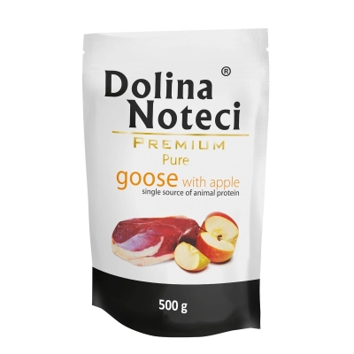 Karma mokra dla psa Dolina Noteci Premium Pure bogata w gęś z jabłkiem saszetka 500 g
