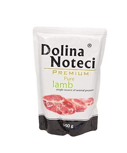 Karma mokra dla psa Dolina Noteci Premium Pure bogata w jagnięcinę saszetka 500 g