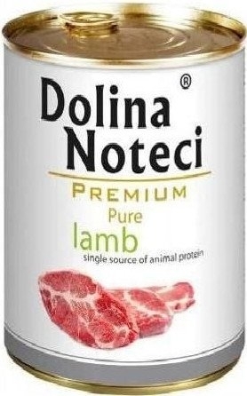 Karma mokra dla psa Dolina Noteci Premium Pure Jagnięcina  puszka 400g, 800g
