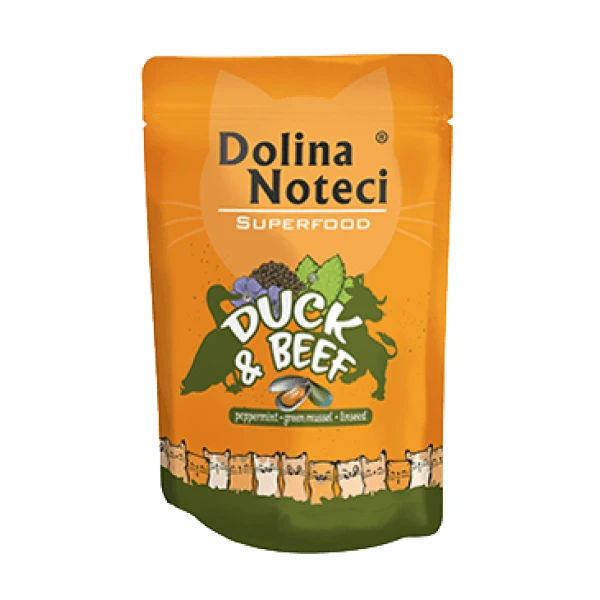 Karma mokra dla kota Dolina Noteci Superfood Kaczka Wołowin