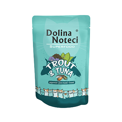 Karma mokra dla kota Dolina Noteci Superfood Pstrąg Tuńczyk 85g