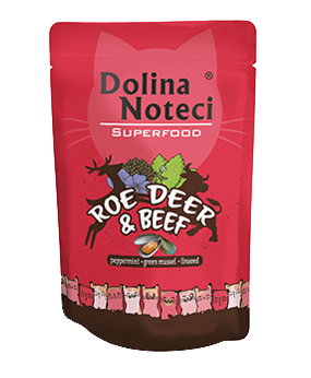 Karma mokra dla kota Dolina Noteci Superfood Sarna Wołowina 85g