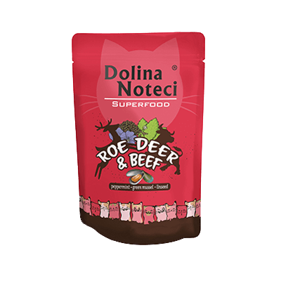 Karma mokra dla kota Dolina Noteci Superfood Sarna Wołowina 85g