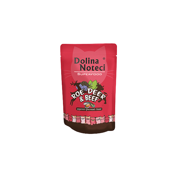 Karma mokra dla kota Dolina Noteci Superfood Sarna Wołowina