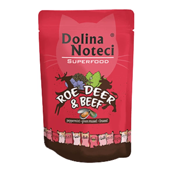 Karma mokra dla kota Dolina Noteci Superfood Sarna Wołowina