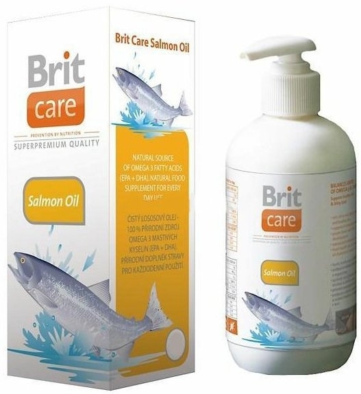 Brit  Care Olej z łososia- preparat wspomagający skórę i sierść. 100% olej z łososia 250ml, 500ml, 1000ml