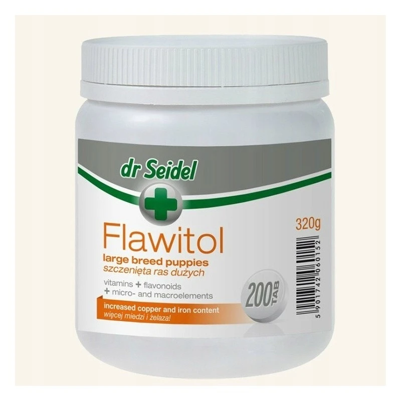 Derma Dr Seidel FLAWITOL dla szczeniąt ras dużych 60 tabl