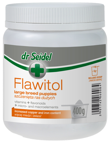 Derma Dr Seidel FLAWITOL dla psów szczeniąt dużych ras 400g, 2kg