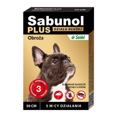 Sabunol Plus - Obroża przeciw pchłom i kleszczom dla psa 50cm 5mies