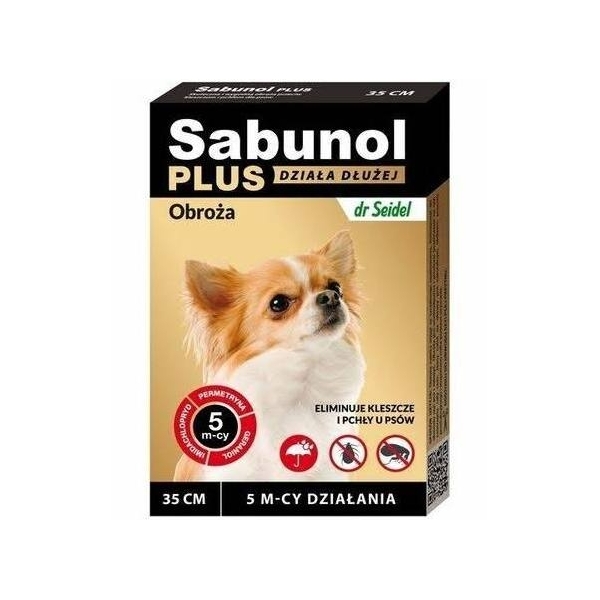 DermaPharm Sabunol Plus - Obroża przeciw pchłom i kleszczo