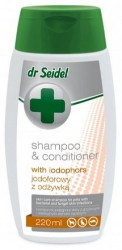 Dermapharm Dr Seidel Szampon Jodoforowy z Odżywką dla psa 220ml
