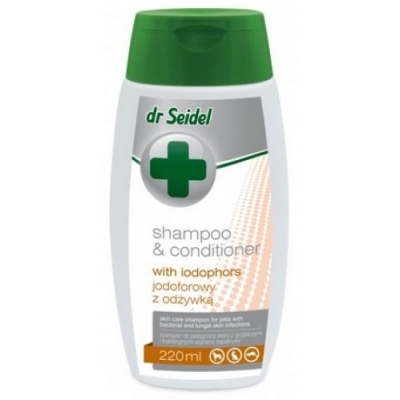 Dermapharm Dr Seidel Szampon Jodoforowy z Odżywką dla psa 220ml