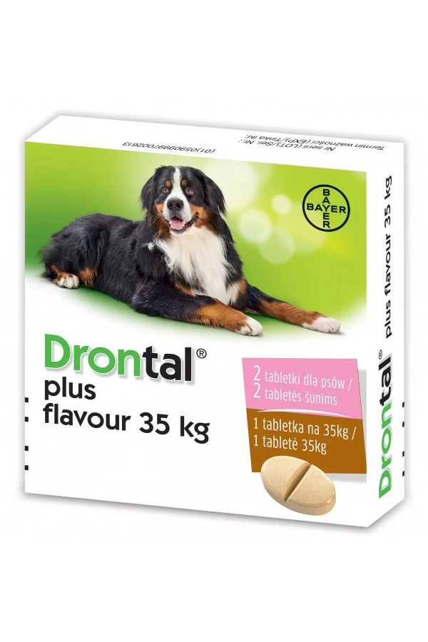 Bayer Drontal  Plus Flavour - 2 tabletki dla psów