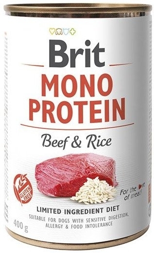 Karma mokra dla psa Brit Mono Protein Beef&Rice Wołowina z Ryż 12x400g