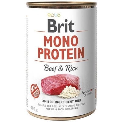 Karma mokra dla psa Brit Mono Protein Beef&Rice Wołowina z Ryż 12x400g