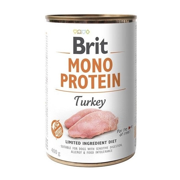 Karma mokra dla psa Brit Mono Protein Turkey Indyk 12x400g p