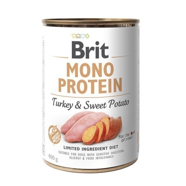 Karma mokra dla psa Brit Mono Protein Turkey&Sweet Potato Indyk&ziemniak 12x400g puszka