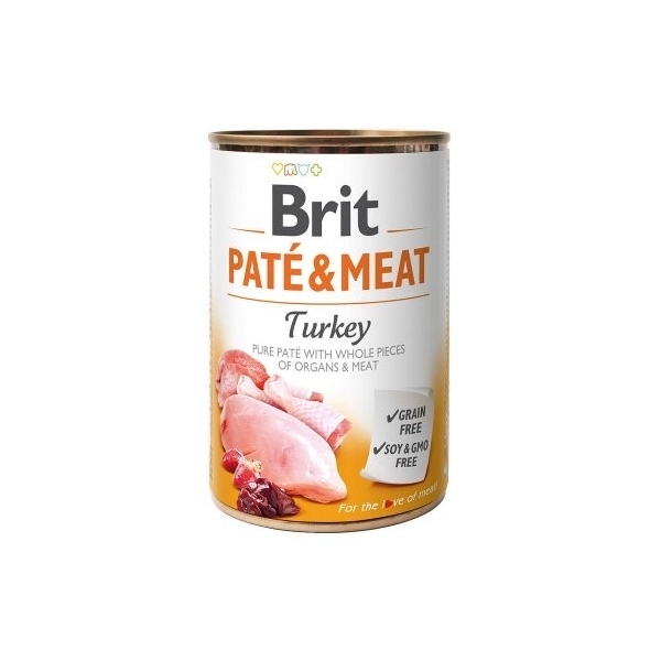 Karma mokra dla psa Brit  Pate&Meat Turkey , Indyk 6x800g