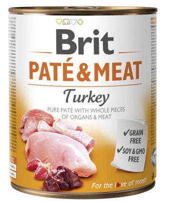 Karma mokra dla psa Brit  Pate&Meat Turkey , Indyk 6x800g