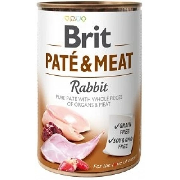 Karma mokra dla psa Brit  Pate&Meat Rabbit Królik 6x800g