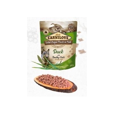 Karma mokra dla psa   Carnilove Dog Pouch kaczka/timothy grass  Kaczka z tymotką łąkową 5x300G
