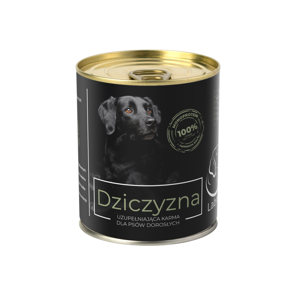 Karma mokra Monobiałkowa dla psa LabraDog Superfood Premium 100% Dziczyzna  6x850g