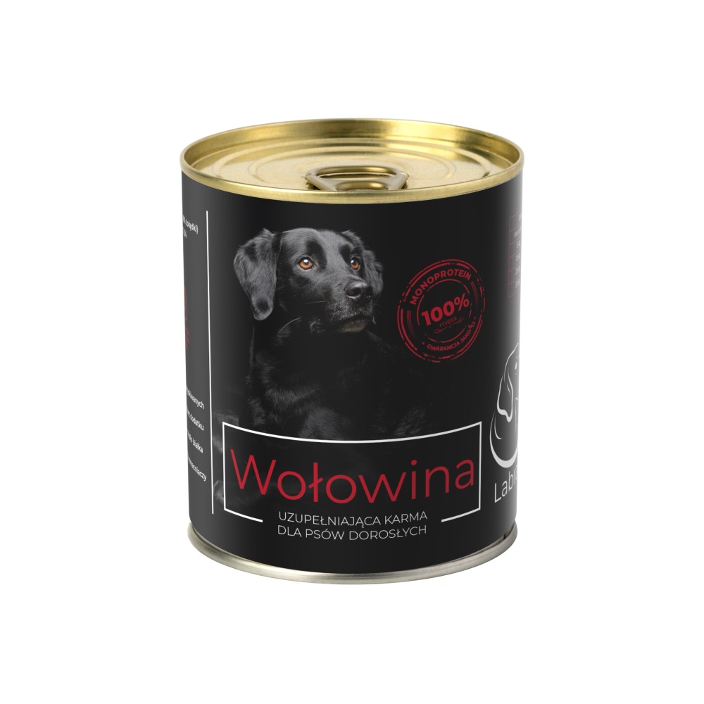 Karma mokra Monobiałkowa dla psa LabraDog Superfood Premium 100% Wołowina 6x850g