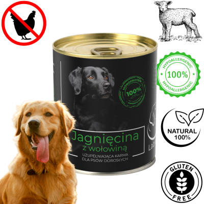 Karma mokra dla psa LabraDog Superfood Premium 80% Jagnięcina  6x850g