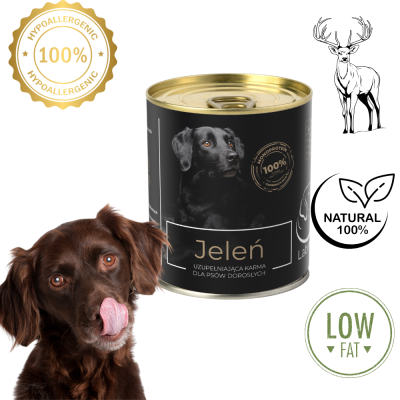 Karma mokra Monobiałkowa dla psa LabraDog Superfood Premium 100% Jeleń 6x850g