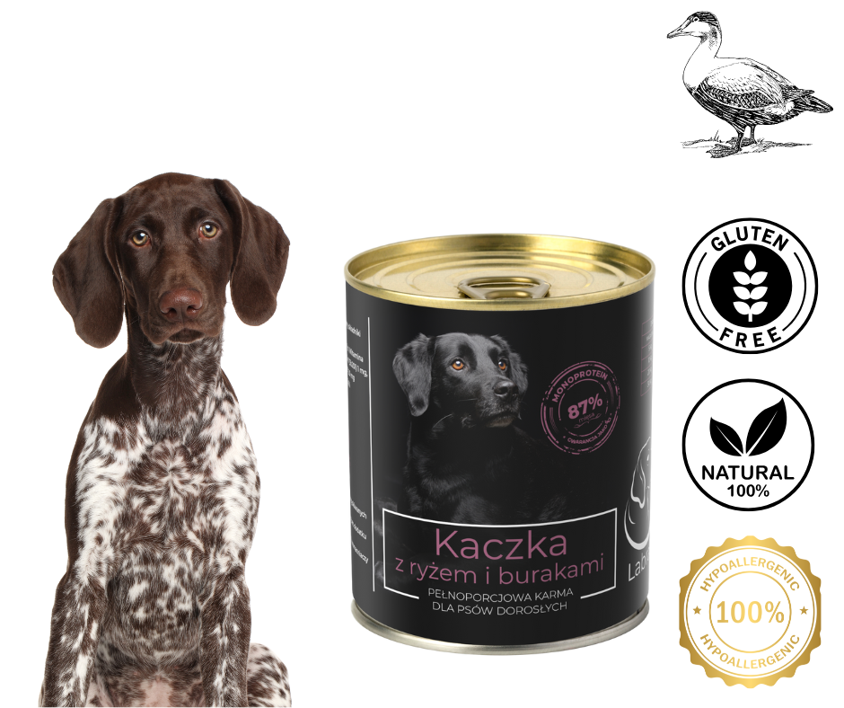 Karma mokra dla psa LabraDog Superfood Premium Kaczka z buraczkami i ryżem 6x850g