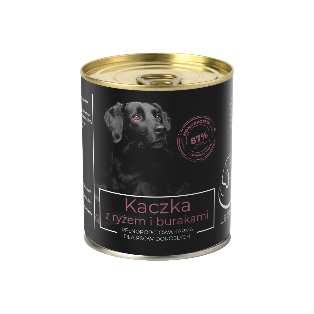 Karma mokra dla psa LabraDog Superfood Premium Kaczka z buraczkami i ryżem 6x850g