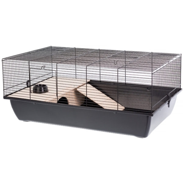 Ferplast Klatka Olaf 3 czarna  78X48X33 cm z wyposażeniem d