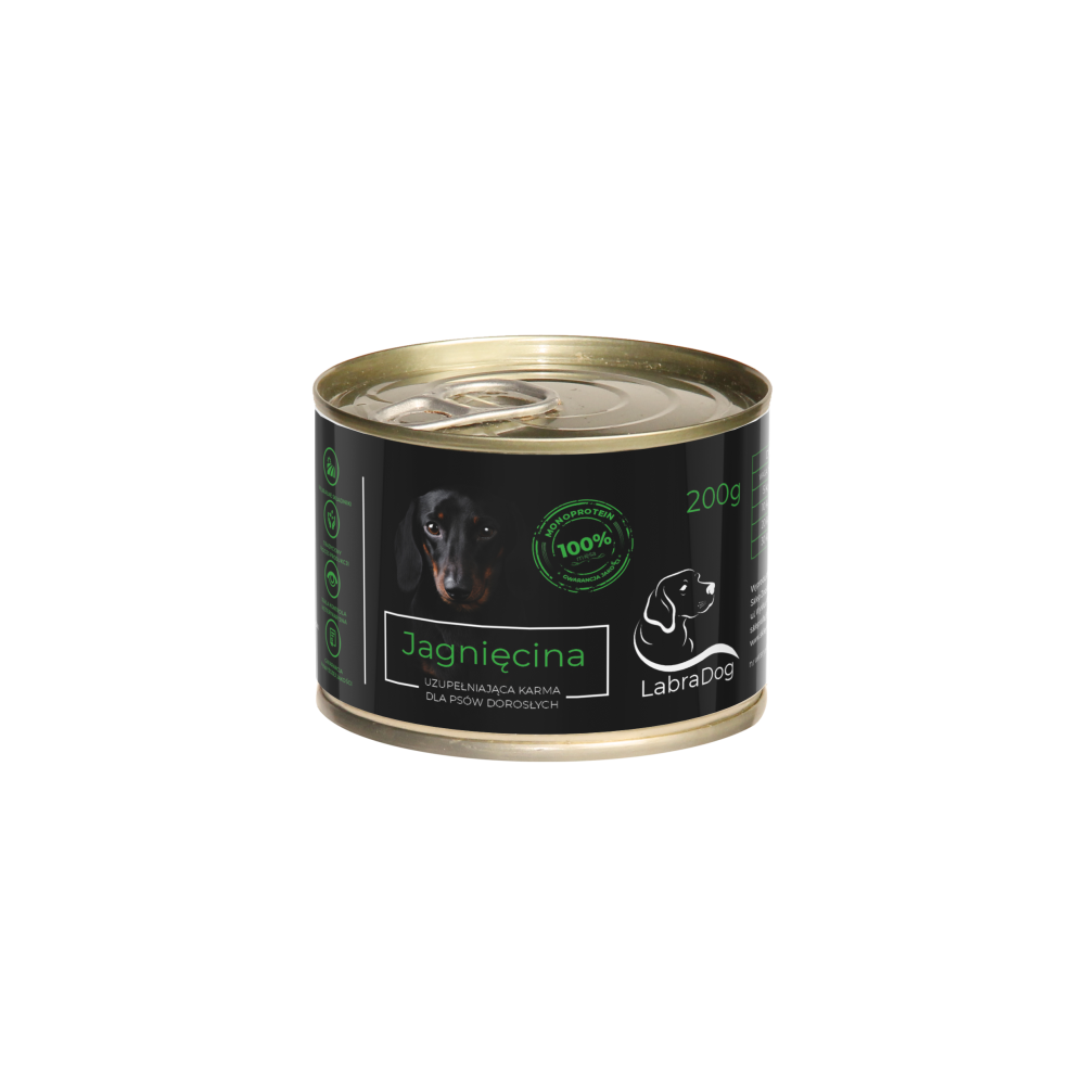 Karma mokra dla psa LabraDog Superfood Premium Monobiałkowa 100% Jagnięcina  200g