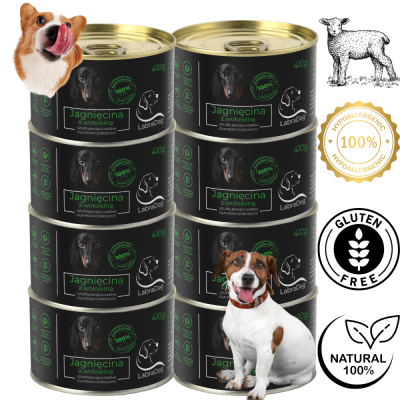 Karma mokra dla psa LabraDog Superfood Premium Monobiałkowa 100% Jagnięcina  8x200g
