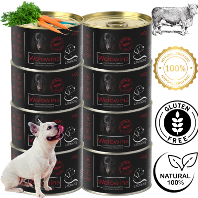 Karma mokra dla psa LabraDog Superfood Premium Monobiałkowa Wołowina z warzywami  8x200g