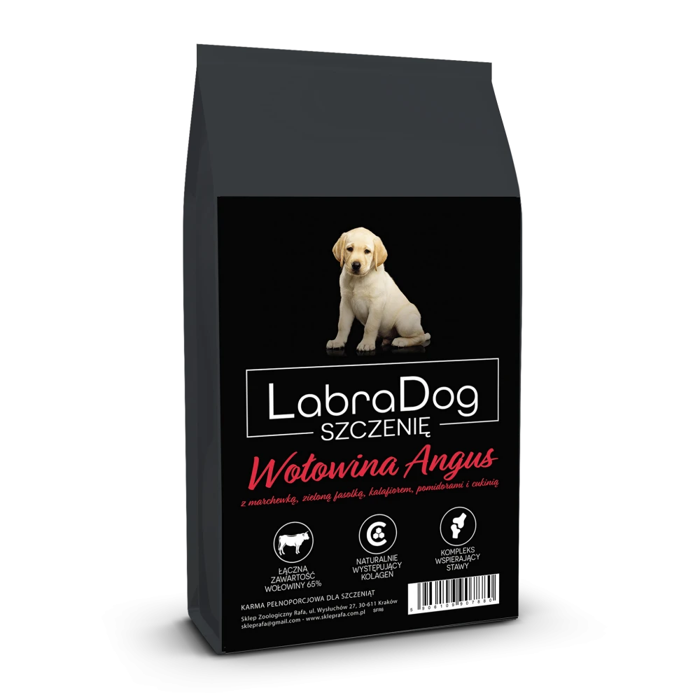 Karma sucha dla psa szczeniaka rasy małe LabraDog Superfood