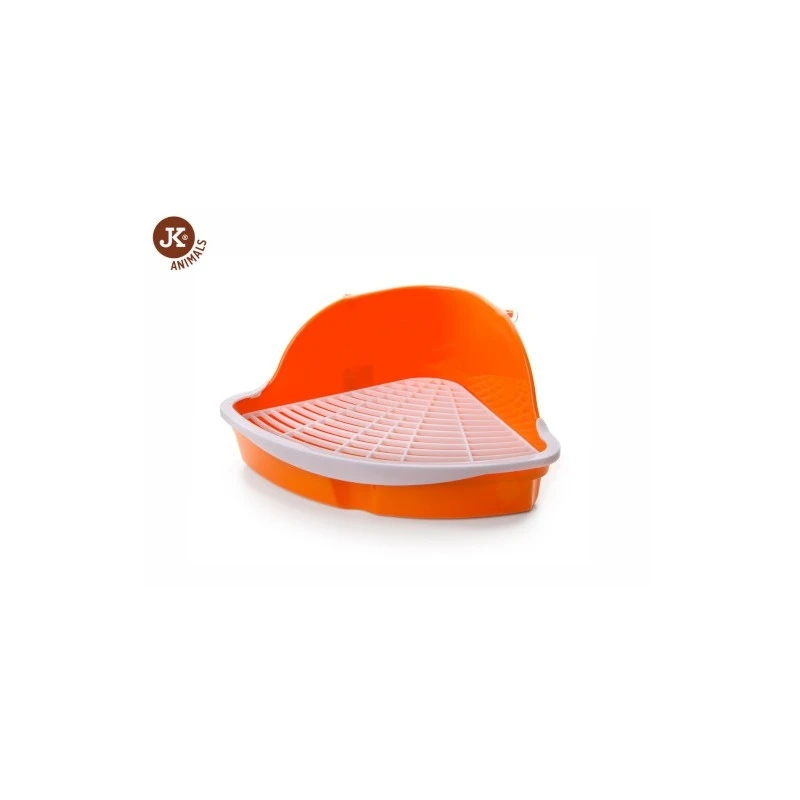 JK Animals kuweta narożna z plastikowym rusztem dla świnki