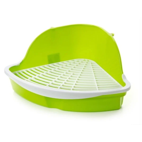 JK Animals kuweta narożna z plastikowym rusztem dla świnki