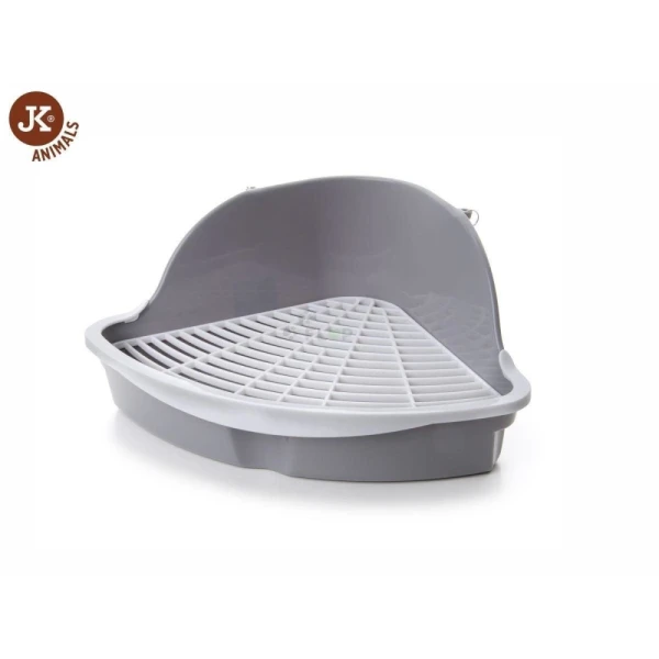 JK Animals kuweta narożna z plastikowym rusztem dla świnki