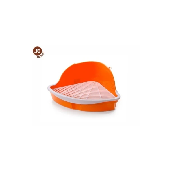 JK Animals kuweta narożna z plastikowym rusztem dla świnki